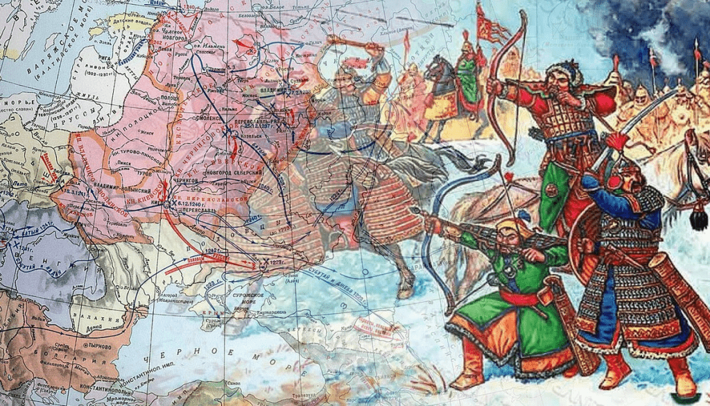 Монголо-татарское нашествие карта